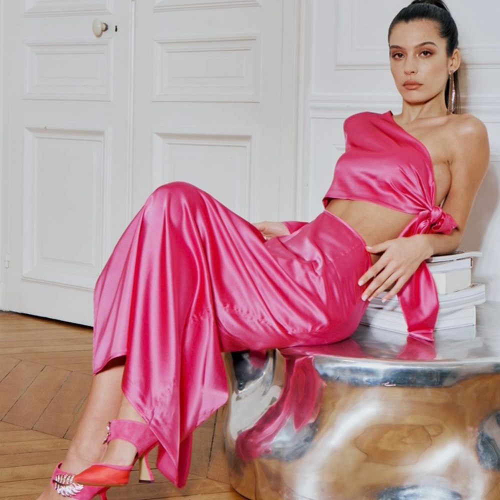 Silk Maison Pink Palace Silk Cut Out Dress XS - Valentines Date Night